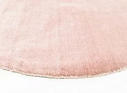Tapis rond - PET recyclé avec aspect viscose (rose)