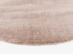 Tapis rond - PET recyclé avec aspect viscose (marron clair)