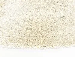 Tapis rond - PET recyclé avec aspect viscose (blanc cassé)