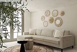 Tapis rond - Siliana (beige)