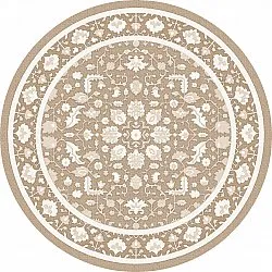 Tapis rond - Ember (beige/blanc cassé)