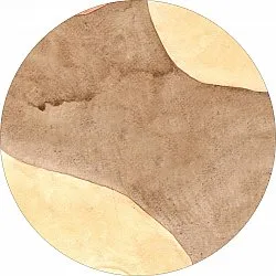 Tapis rond - Nisa (marron/beige)