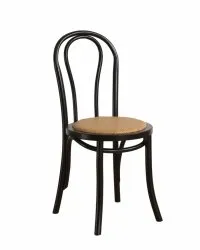 Chaise - Bistro (rotin/noir) - 2 pièces