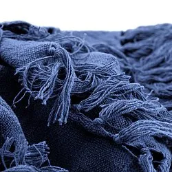 Couvertures - Veya cotton throw (bleu marine)