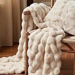 Plaids - Aranga Bubble Throw (beige)