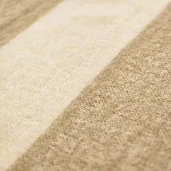 Plaids - Plaid en mélange de laine - Beatriz Stripe (beige/blanc)