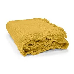 Plaids - Plaid en mousseline - Dorena (jaune moutarde)