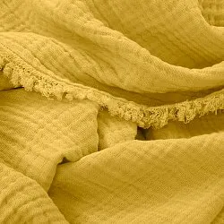 Plaids - Plaid en mousseline - Dorena (jaune moutarde)
