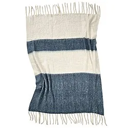Plaid en mélange de laine - Carrie (bleu)