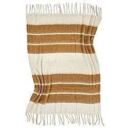 Plaid en mélange de laine - Charlotte (jaune)