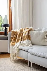 Plaid en mélange de laine - Charlotte (jaune)