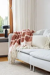 Plaid en mélange de laine - Charlotte (rose)