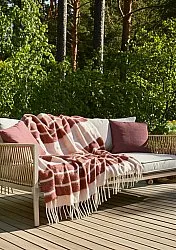 Plaid en mélange de laine - Charlotte (rose)