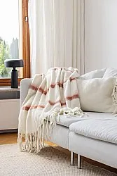 Plaid en mélange de laine - Miranda (rose)