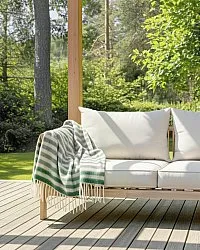 Plaid en mélange de laine - Monica (vert)