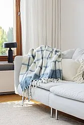 Plaid en mélange de laine - Rachel (bleu)