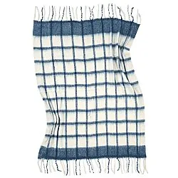 Plaid en mélange de laine - Rachel (bleu)