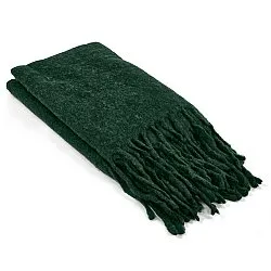Plaid en mélange de laine - Samantha (vert)
