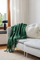 Plaid en mélange de laine - Samantha (vert)