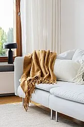 Plaid en mélange de laine - Samantha (jaune)