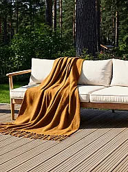 Plaid en mélange de laine - Samantha (jaune)