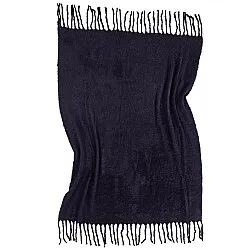 Plaid en mélange de laine - Samantha (noir)