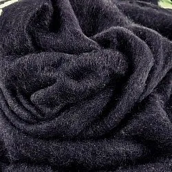 Plaid en mélange de laine - Samantha (noir)