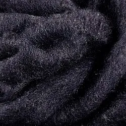 Plaid en mélange de laine - Samantha (noir)
