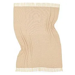 Plaids - Plaid en coton - Denisa Fishbone (beige/blanc)