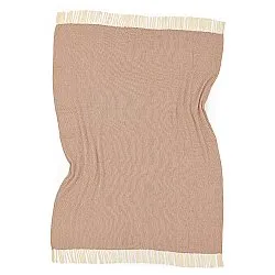 Plaids - Plaid en coton - Denisa Fishbone (marron/blanc)