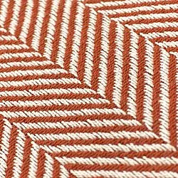Plaids - Plaid en coton - Denisa Fishbone (marron/blanc)
