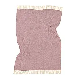 Plaids - Plaid en coton - Denisa Fishbone (rouge/blanc)