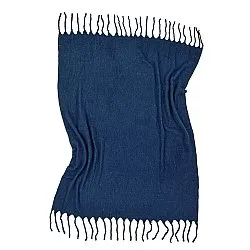 Plaids - Plaid en mélange de laine - Samantha (bleu marine)