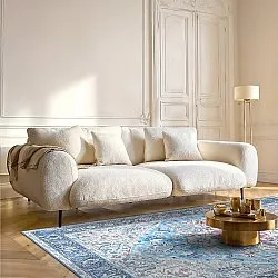 Tapis tissé à plat - Birjand (bleu)