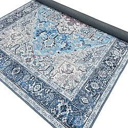 Tapis tissé à plat - Birjand (bleu)