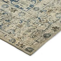 Tapis tissé à plat - Delvar (bleu)