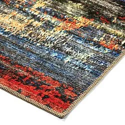 Tapis tissé à plat - Kazea (orange/multicolore)