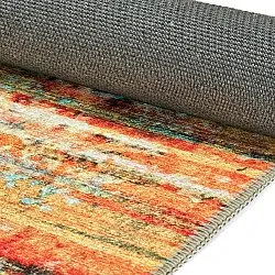 Tapis tissé à plat - Kazea (orange/multicolore)