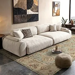 Tapis tissé à plat - Layla (bleu clair)