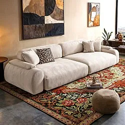 Tapis tissé à plat - Masarida (noir/multi)