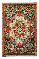 Tapis tissé à plat - Masarida (noir/multi)