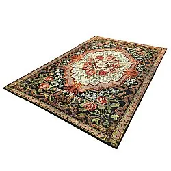 Tapis tissé à plat - Masarida (noir/multi)