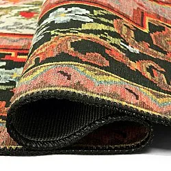 Tapis tissé à plat - Masarida (noir/multi)