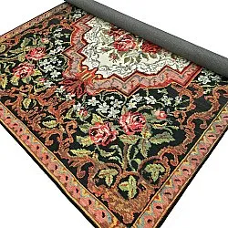 Tapis tissé à plat - Masarida (noir/multi)