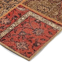 Tapis tissé à plat - Myrina (rouge/multicolore)