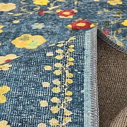 Tapis tissé à plat - Nabilar (bleu)