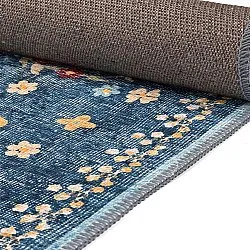 Tapis tissé à plat - Nabilar (bleu)