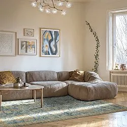 Tapis tissé à plat - Noura (bleu)