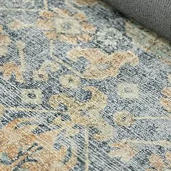 Tapis tissé à plat - Noura (bleu)