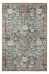 Tapis tissé à plat - Noura (bleu foncé)
